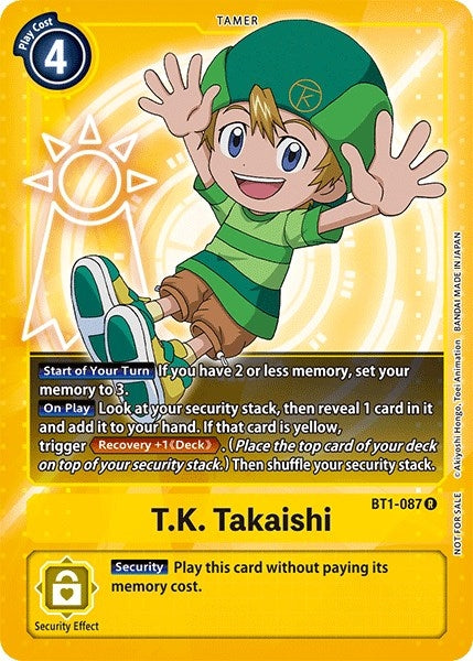 Image for T.K. Takaishi (Official Tournament Pack Vol.3) (BT01-03A) (BT1-087 R) - Digimon Card Game
