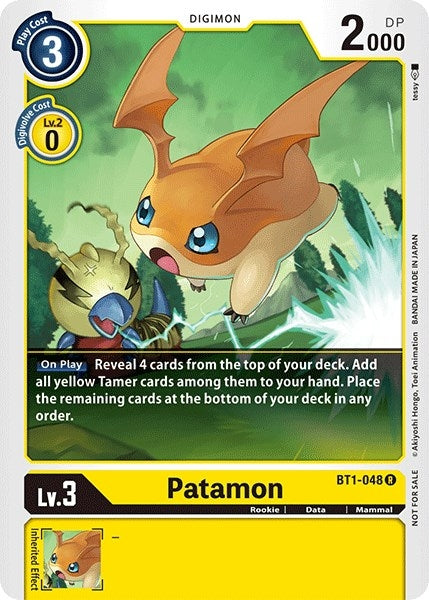 Image for Patamon (Official Tournament Pack Vol.3) (BT01-03A) (BT1-048 R) - Digimon Card Game