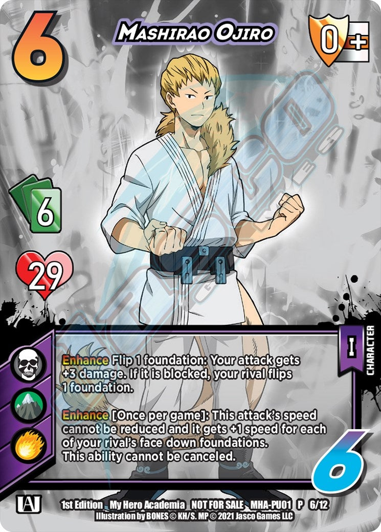 Image for Mashirao Ojiro (Plus Ultra Pack 1) (UniVersus: My Hero Academia Promo Cards) (MHA-PU01 6/12) - UniVersus