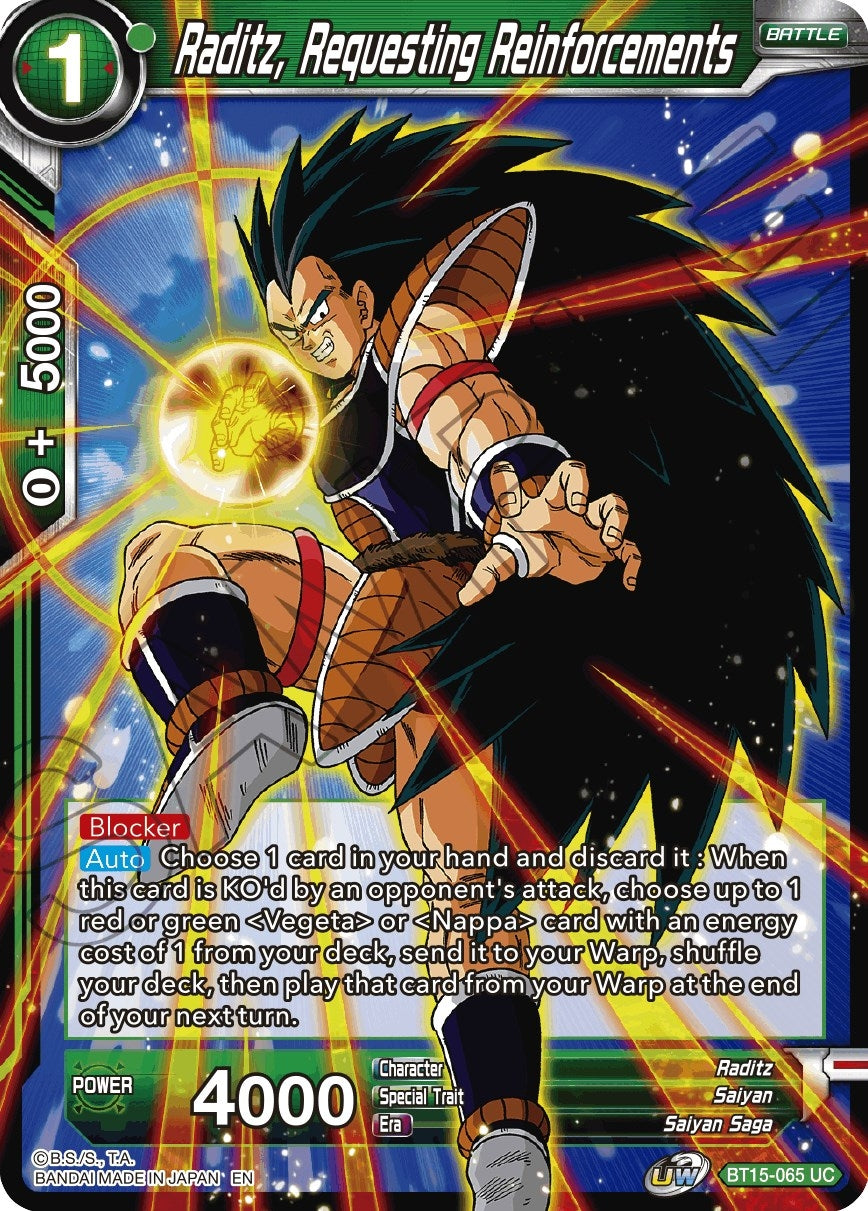 Image for Raditz, Requesting Reinforcements (Saiyan Showdown) (BT15-065) - Dragon Ball Super: Masters