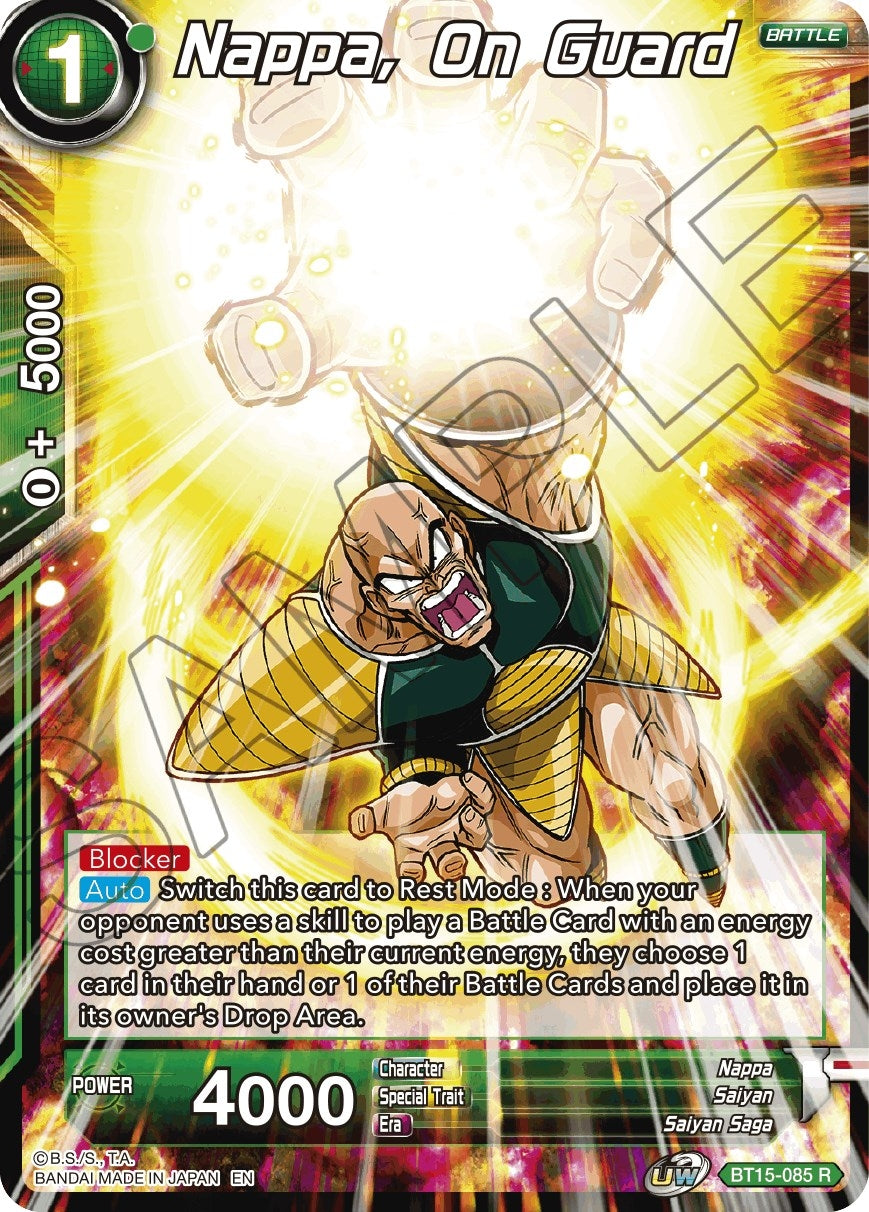 Image for Nappa, on Guard (Saiyan Showdown) (BT15-085) - Dragon Ball Super: Masters