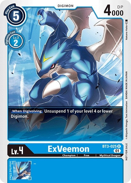 Image for ExVeemon (Winner Pack Double Diamond) (BT01-03A) (BT3-025 R) - Digimon Card Game