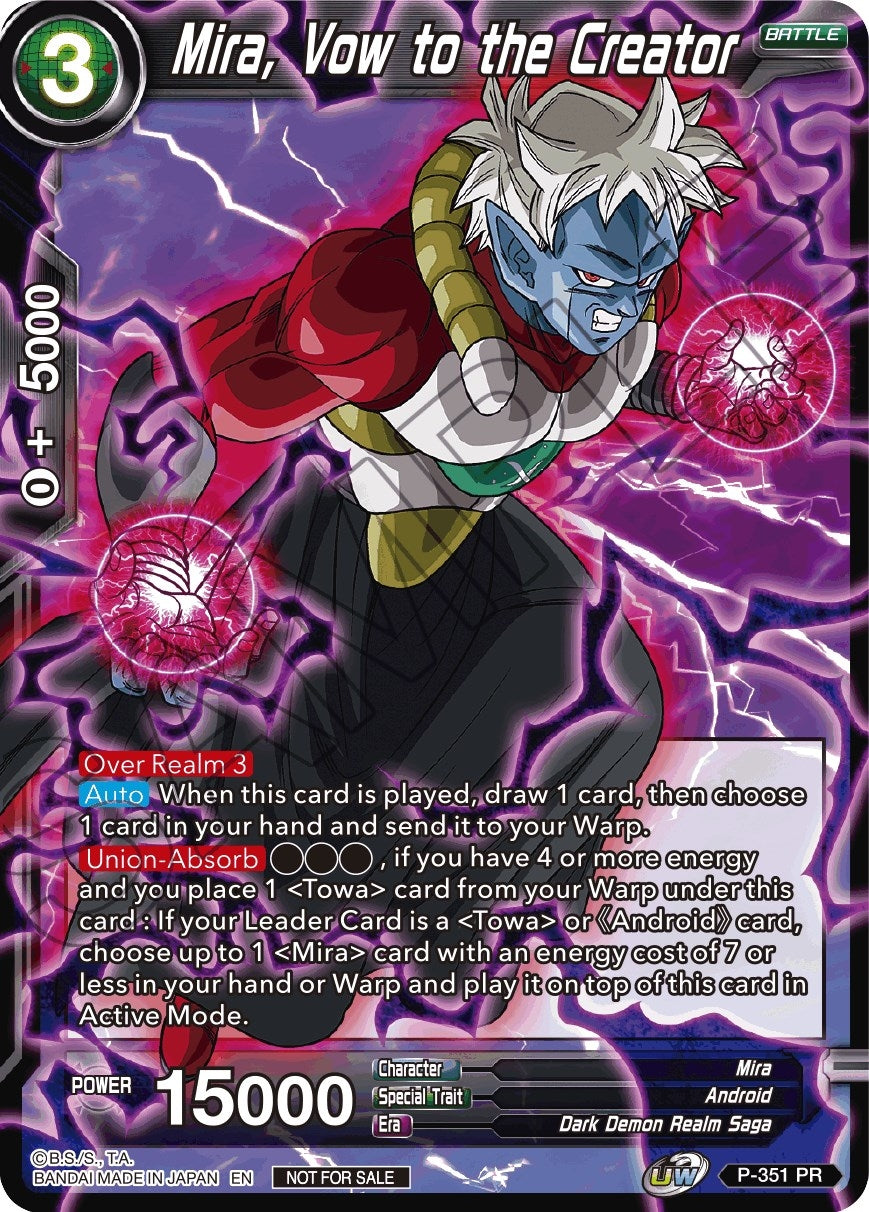 Image for Mira, Vow to the Creator (Tournament Promotion Cards) (P-351) - Dragon Ball Super: Masters