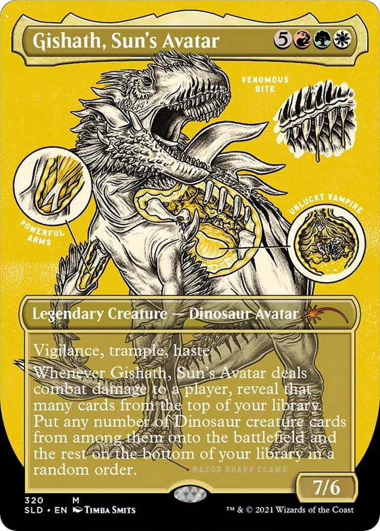 Image for Gishath, Sun's Avatar (Foil Etched) (Secret Lair Drop Series) (320) - Magic: The Gathering