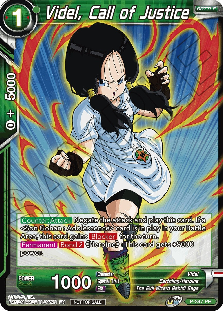 Image for Videl, Call of Justice (Tournament Promotion Cards) (P-347) - Dragon Ball Super: Masters