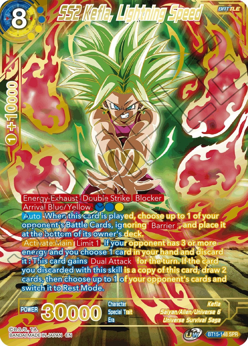 Image for SS2 Kefla, Lightning Speed (SPR) (Saiyan Showdown) (BT15-148) - Dragon Ball Super: Masters