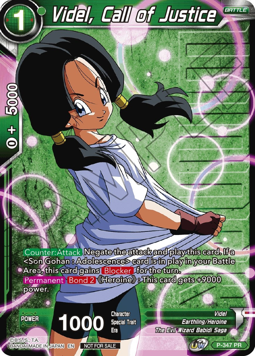 Image for Videl, Call of Justice (Winner Stamped) (Tournament Promotion Cards) (P-347) - Dragon Ball Super: Masters