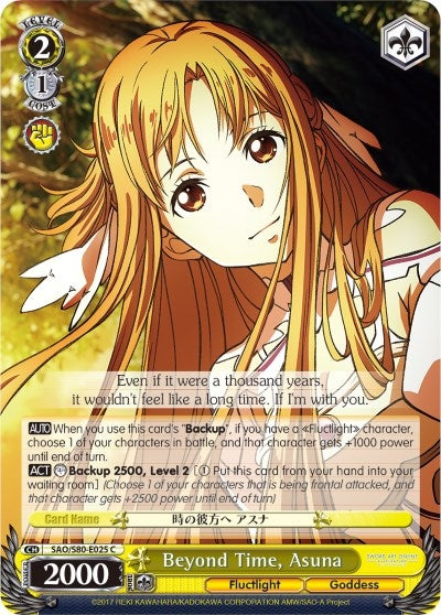 Image for Beyond Time, Asuna (Sword Art Online -Alicization- Vol.2) (SAO/S80-E025 C) - Weiss Schwarz