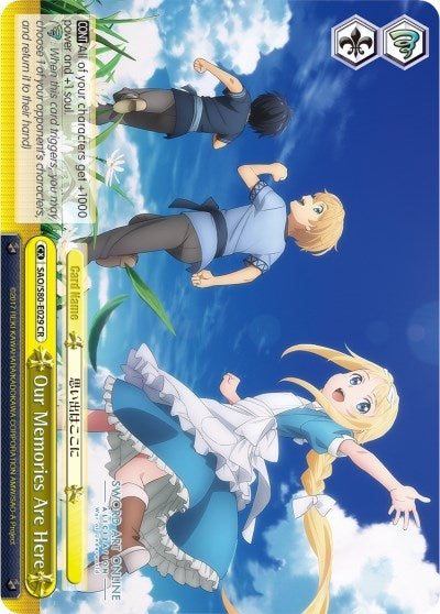 Image for Our Memories Are Here (Sword Art Online -Alicization- Vol.2) (SAO/S80-E029 CR) - Weiss Schwarz