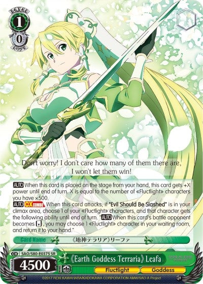 Image for Earth Goddess Terraria Leafa (SR) (Sword Art Online -Alicization- Vol.2) (SAO/S80-E037S SR) - Weiss Schwarz