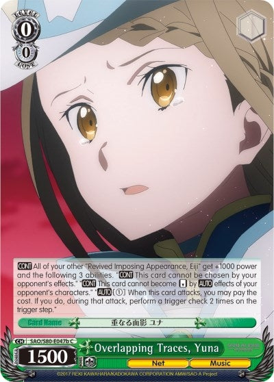 Image for Overlapping Traces, Yuna (B) (Sword Art Online -Alicization- Vol.2) (SAO/S80-E047b C) - Weiss Schwarz