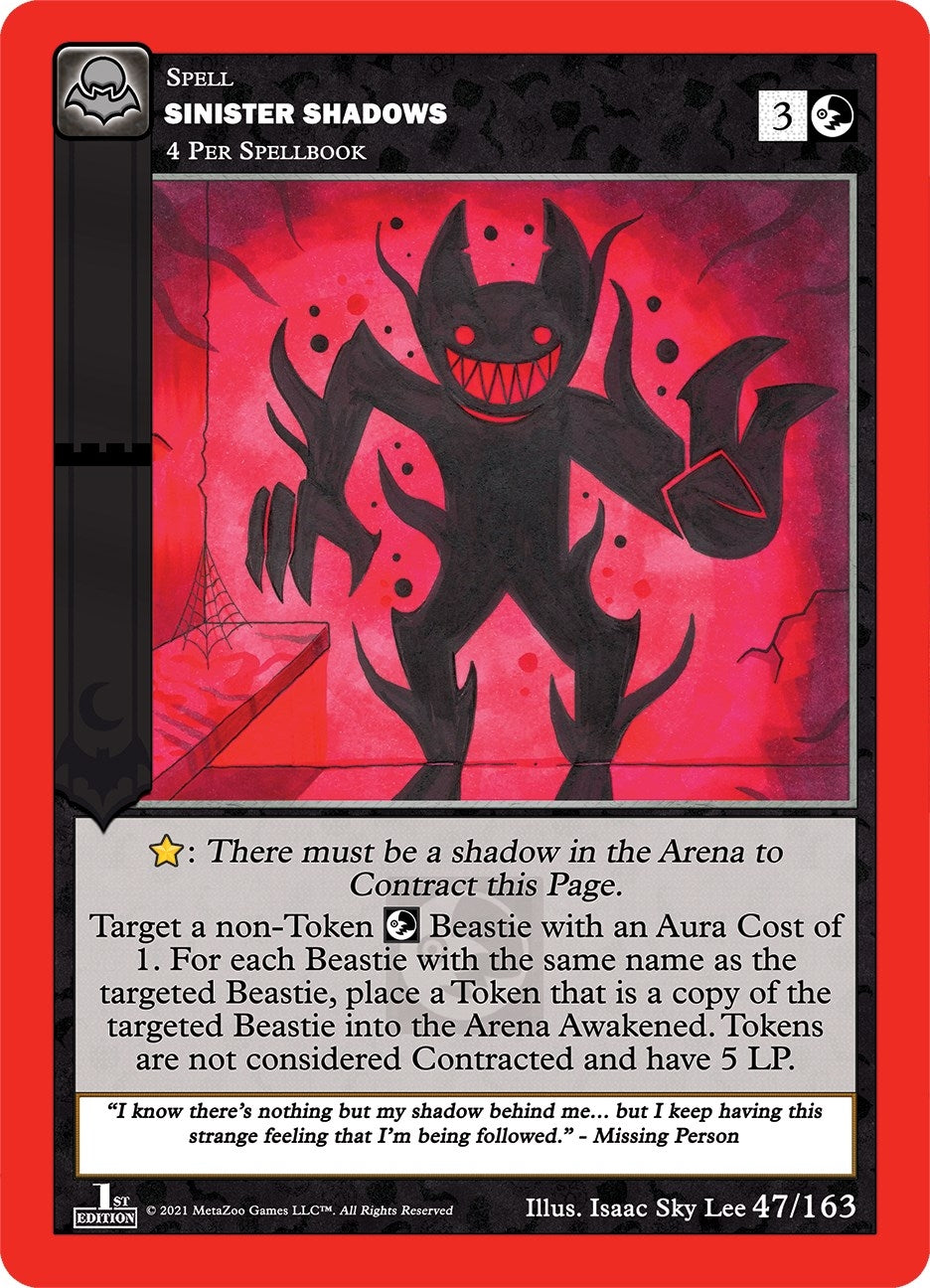 Image for Sinister Shadows (Nightfall: First Edition) (47/163) - MetaZoo