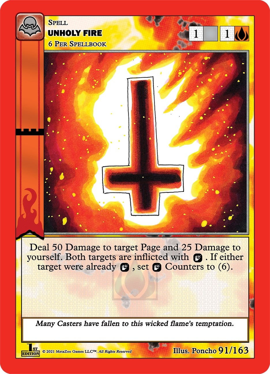 Image for Unholy Fire (Nightfall: First Edition) (91/163) - MetaZoo