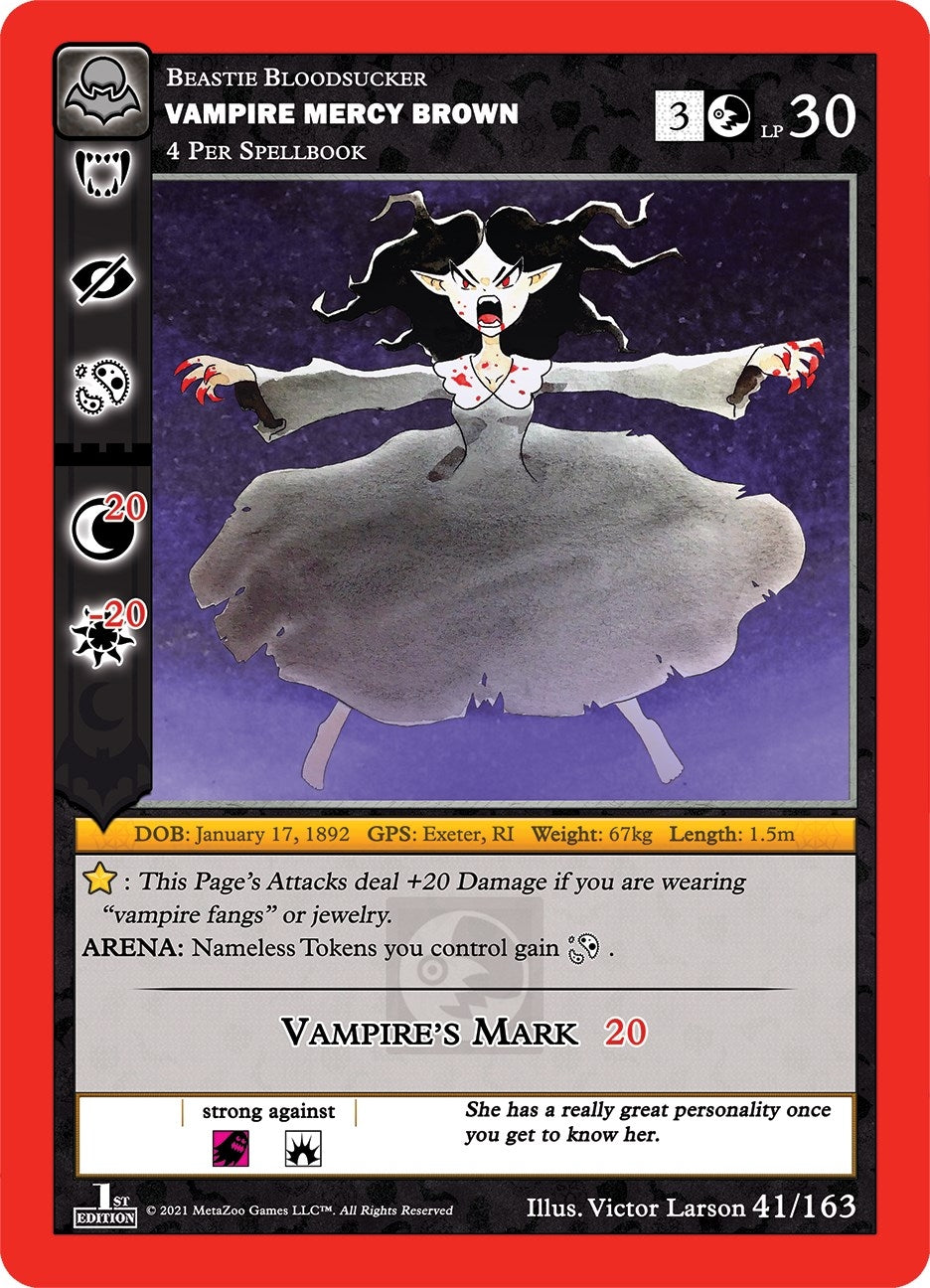 Image for Vampire Mercy Brown (Nightfall: First Edition) (41/163) - MetaZoo