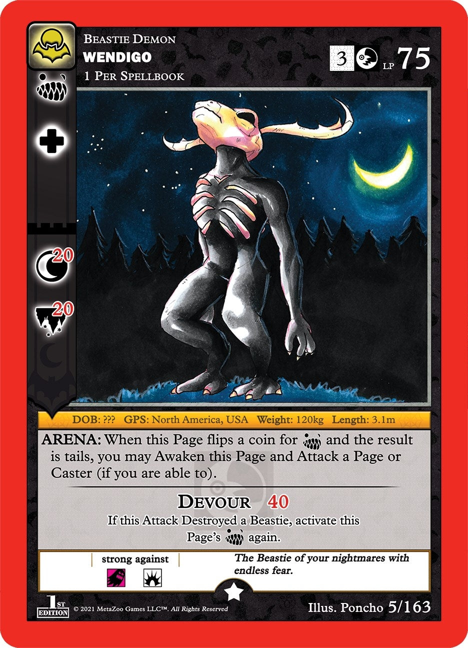 Image for Wendigo (Nightfall: First Edition) (5/163) - MetaZoo