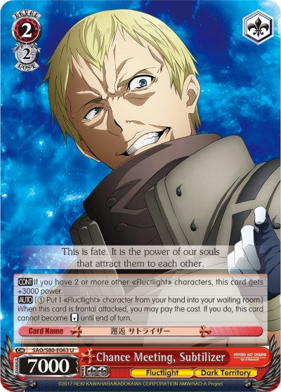 Image for Chance Meeting, Subtilizer (Sword Art Online -Alicization- Vol.2) (SAO/S80-E063 U) - Weiss Schwarz