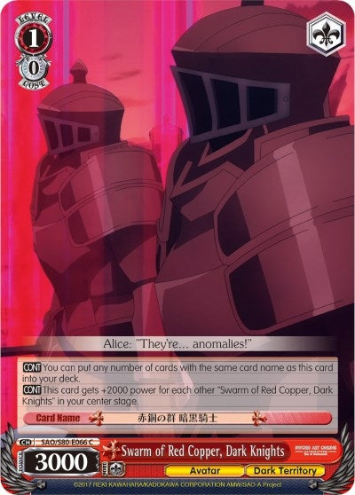 Image for Swarm of Red Copper, Dark Knights (Sword Art Online -Alicization- Vol.2) (SAO/S80-E066 C) - Weiss Schwarz