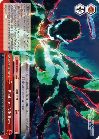 Image for Blade of Nihilism (Sword Art Online -Alicization- Vol.2) (SAO/S80-E071 CC) - Weiss Schwarz