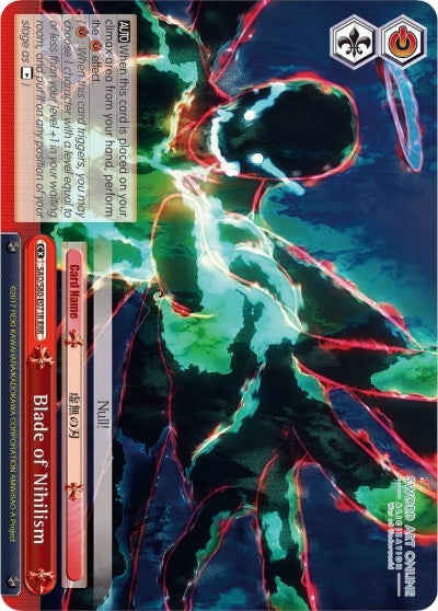 Image for Blade of Nihilism (RRR) (Sword Art Online -Alicization- Vol.2) (SAO/S80-E071R RRR) - Weiss Schwarz