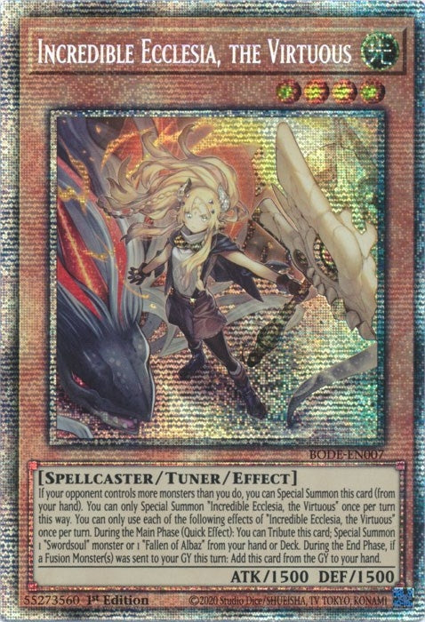 Image for Incredible Ecclesia, the Virtuous (Starlight Rare) (Burst of Destiny) (BODE-EN007) - YuGiOh