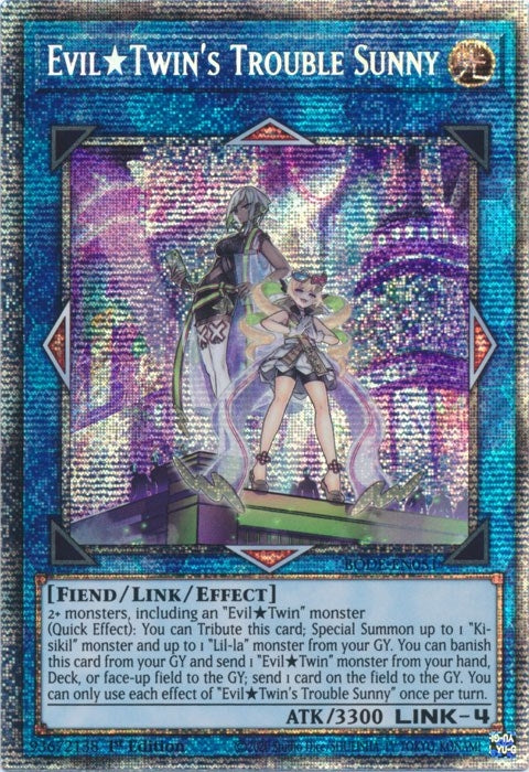 Image for Evil Twin's Trouble Sunny (Starlight Rare) (Burst of Destiny) (BODE-EN051) - YuGiOh