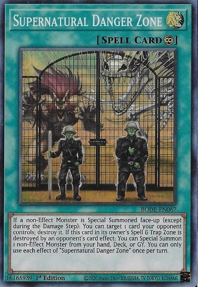 Image for Supernatural Danger Zone (Burst of Destiny) (BODE-EN067) - YuGiOh