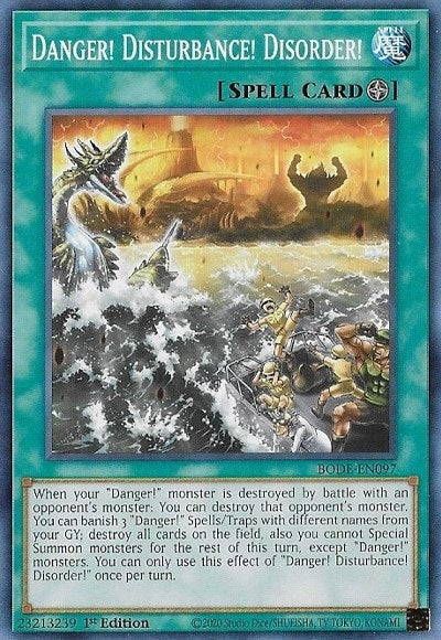 Image for Danger! Disturbance! Disorder! (Burst of Destiny) (BODE-EN097) - YuGiOh