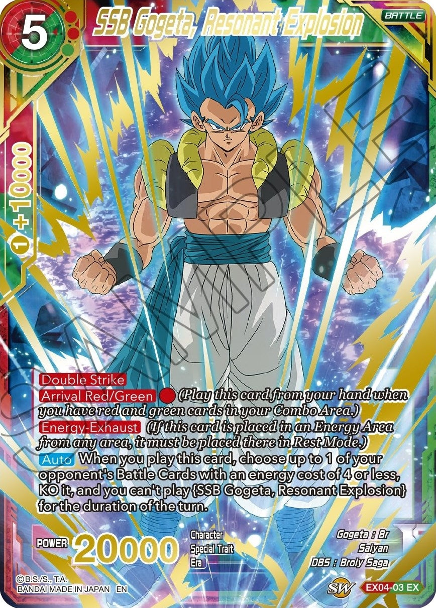 Image for SSB Gogeta, Resonant Explosion (Gold Stamped) (Mythic Booster) (EX04-03) - Dragon Ball Super: Masters