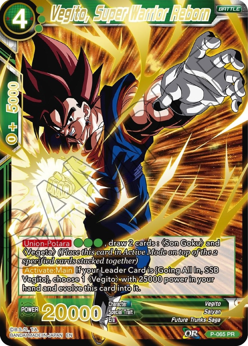 Image for Vegito, Super Warrior Reborn (Gold Stamped) (Mythic Booster) (P-065) - Dragon Ball Super: Masters