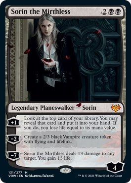 Image for Sorin the Mirthless (Innistrad: Crimson Vow) (131) - Magic: The Gathering