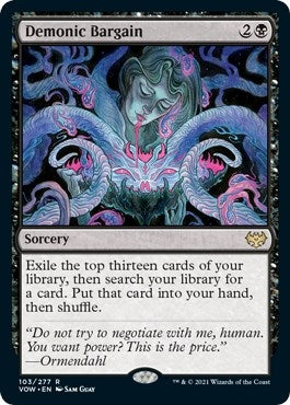 Image for Demonic Bargain (Innistrad: Crimson Vow) (103) - Magic: The Gathering