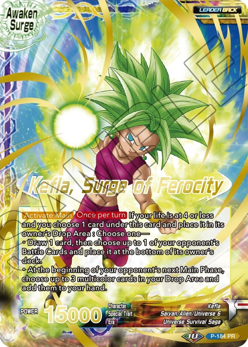 Image for Kefla // Kefla, Surge of Ferocity (Gold Stamped) (Mythic Booster) (P-184) - Dragon Ball Super: Masters