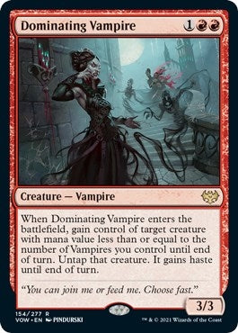 Image for Dominating Vampire (Innistrad: Crimson Vow) (154) - Magic: The Gathering