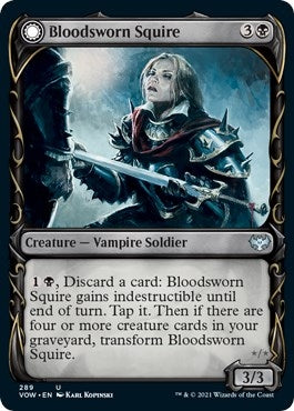 Image for Bloodsworn Squire (Showcase) (Innistrad: Crimson Vow) (289) - Magic: The Gathering