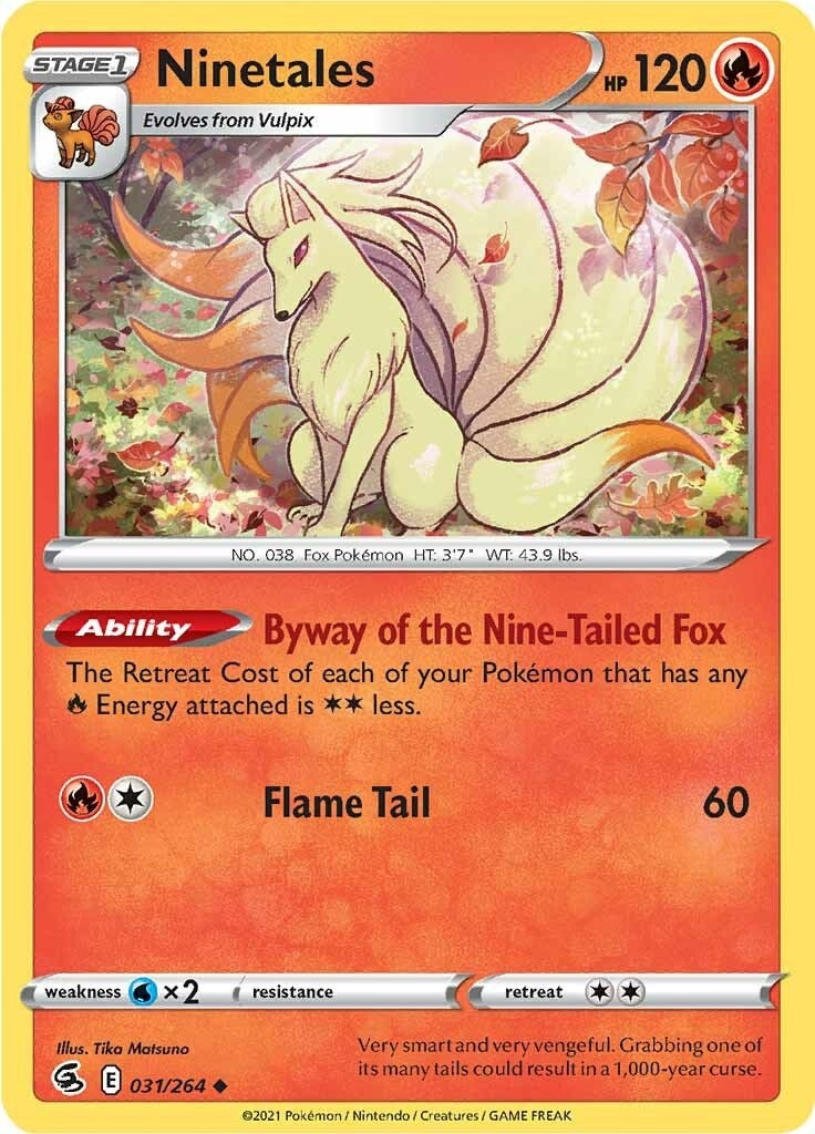 Image for Ninetales (31) (SWSH08: Fusion Strike) (031/264) - Pokemon