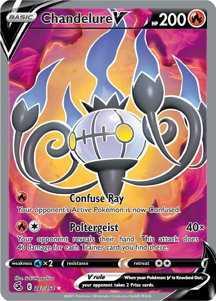 Image for Chandelure V (Full Art) (SWSH08: Fusion Strike) (247/264) - Pokemon