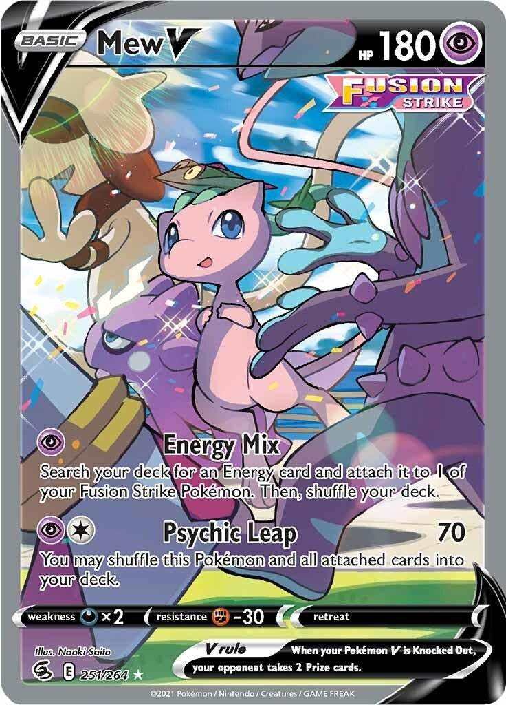 Image for Mew V (Alternate Full Art) (SWSH08: Fusion Strike) (251/264) - Pokemon