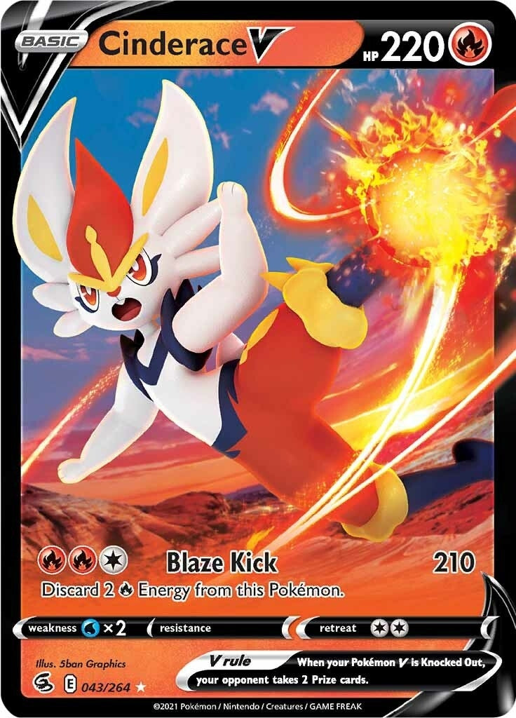 Image for Cinderace V (43) (SWSH08: Fusion Strike) (043/264) - Pokemon