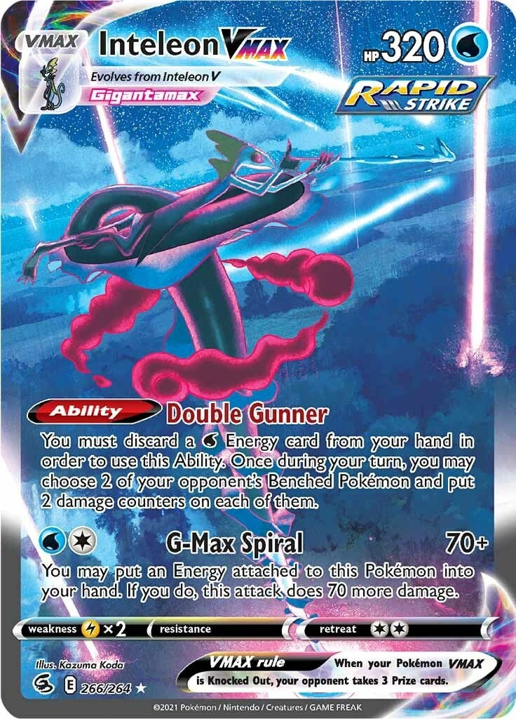 Image for Inteleon VMAX (Alternate Art Secret) (SWSH08: Fusion Strike) (266/264) - Pokemon