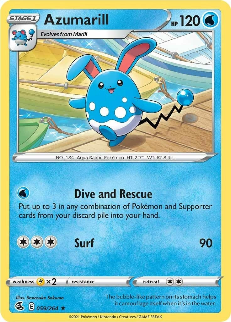 Image for Azumarill (SWSH08: Fusion Strike) (059/264) - Pokemon