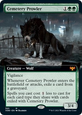 Image for Cemetery Prowler (Extended Art) (Innistrad: Crimson Vow) (385) - Magic: The Gathering