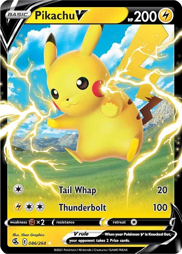 Image for Pikachu V (SWSH08: Fusion Strike) (086/264) - Pokemon