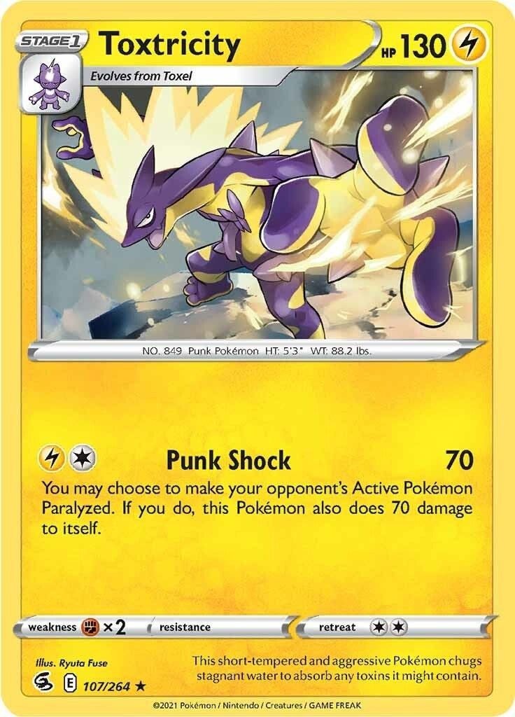 Image for Toxtricity (107) (SWSH08: Fusion Strike) (107/264) - Pokemon