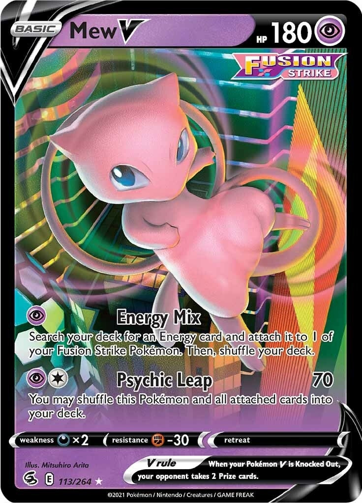 Image for Mew V (SWSH08: Fusion Strike) (113/264) - Pokemon