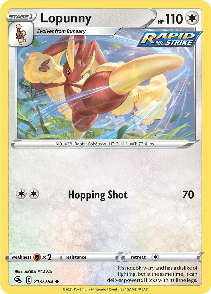Image for Lopunny (SWSH08: Fusion Strike) (213/264) - Pokemon