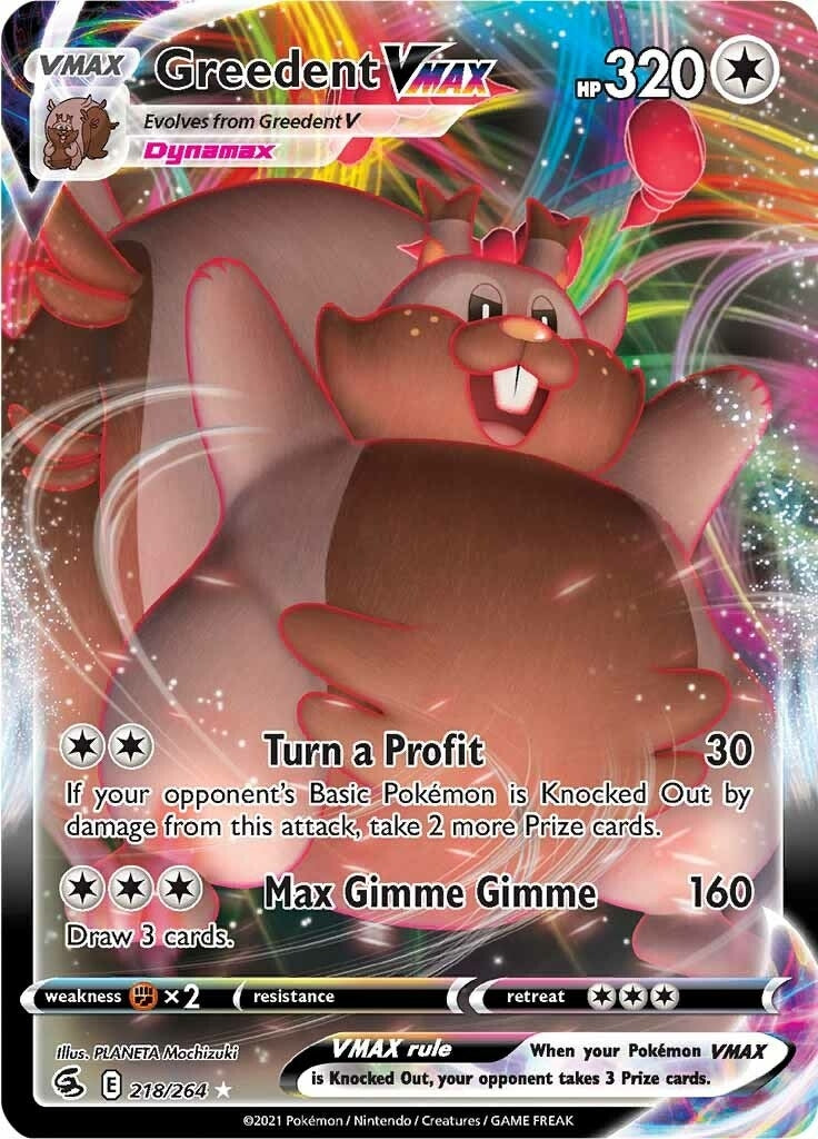 Image for Greedent VMAX (SWSH08: Fusion Strike) (218/264) - Pokemon