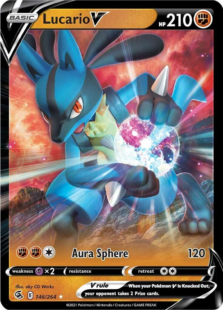 Image for Lucario V (SWSH08: Fusion Strike) (146/264) - Pokemon