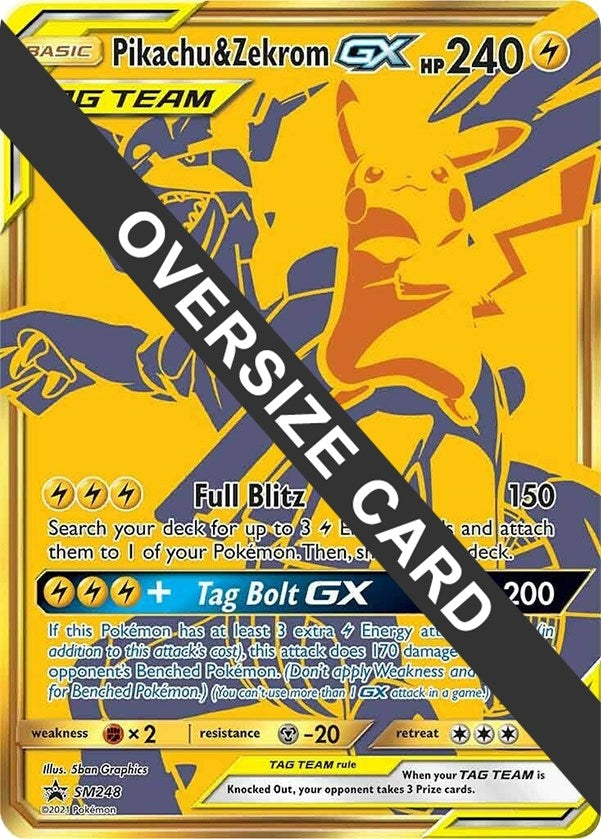 Image for Pikachu & Zekrom GX - SM248 (Jumbo Cards) (SM248) - Pokemon