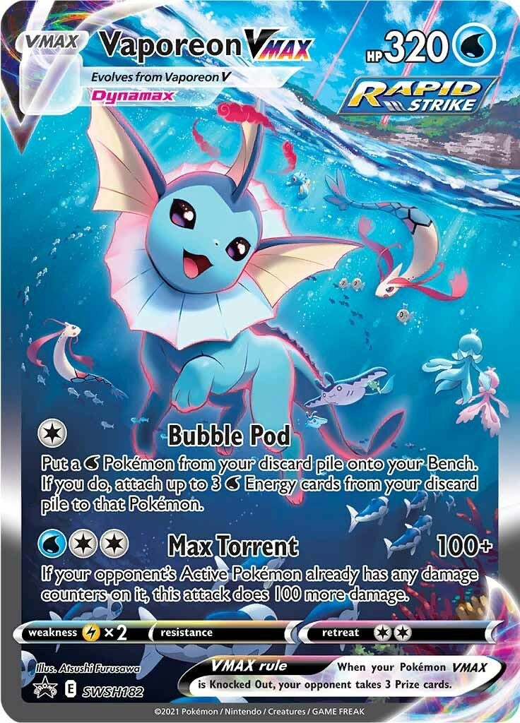 Image for Vaporeon VMAX - SWSH182 (SWSH: Sword & Shield Promo Cards) (SWSH182) - Pokemon