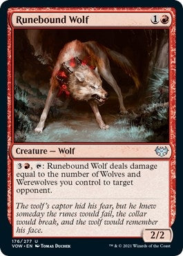Image for Runebound Wolf (Innistrad: Crimson Vow) (176) - Magic: The Gathering